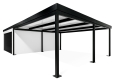 GARDEON® Garage mit Hörmann Garagentor, Fenster und Carport rechts